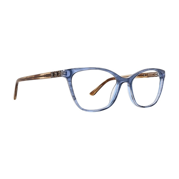 NWT Badgley Mischka Florine Blue Blue Eyeglasses - Picture 1 of 4